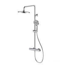 2022 Modern Chrome Bathroom Water Saving Waterfall Fixtures Double Rotating Pressure White Shower Faucet Head Set